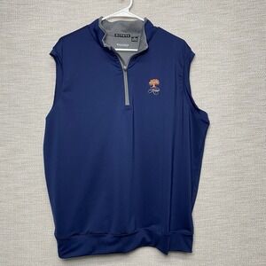 Kiawah Island Divots Golf Full Zip Vest XL Navy Performance